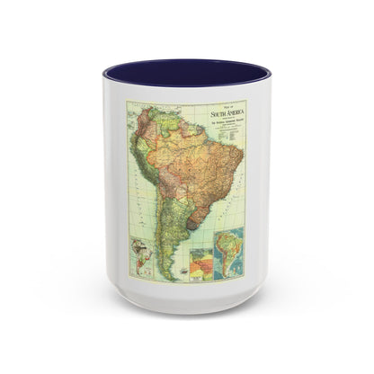 South America (1921) (Map) Accent Coffee Mug