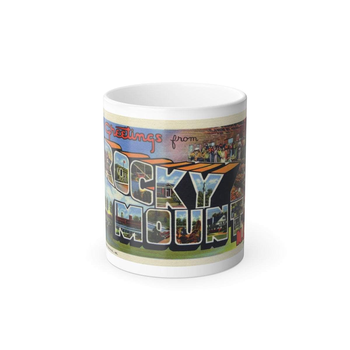 Greetings from Rocky Mount NC (Greeting Postcards) Color Changing Mug 11oz