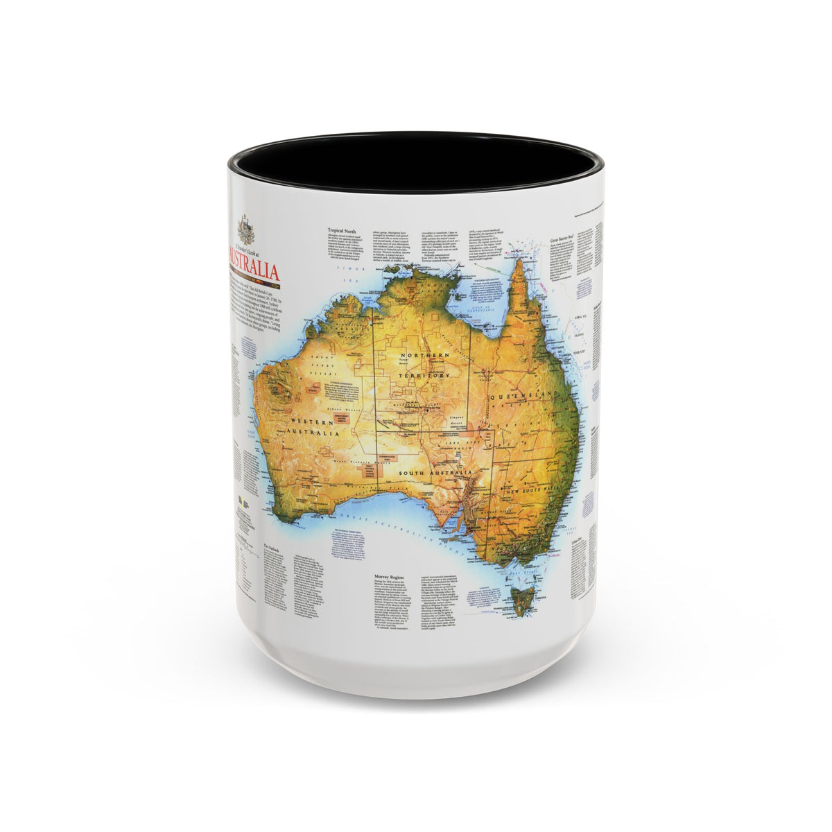 Australia - A Traveller's Look (1988) (Map) Accent Coffee Mug