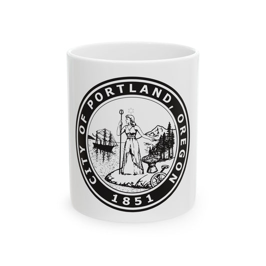 Seal of Portland Oregon - White Coffee Mug
