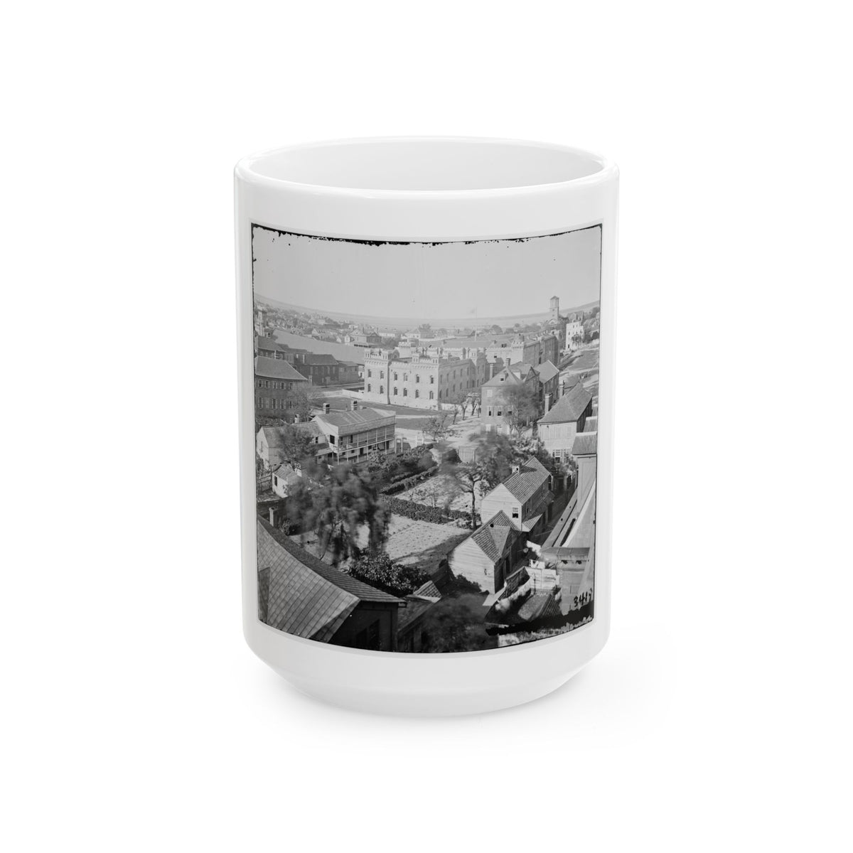 Charleston, S.C. View, From Roof Of Orphan Asylum; The Citadel In Middle Distance (U.S. Civil War) White Coffee Mug