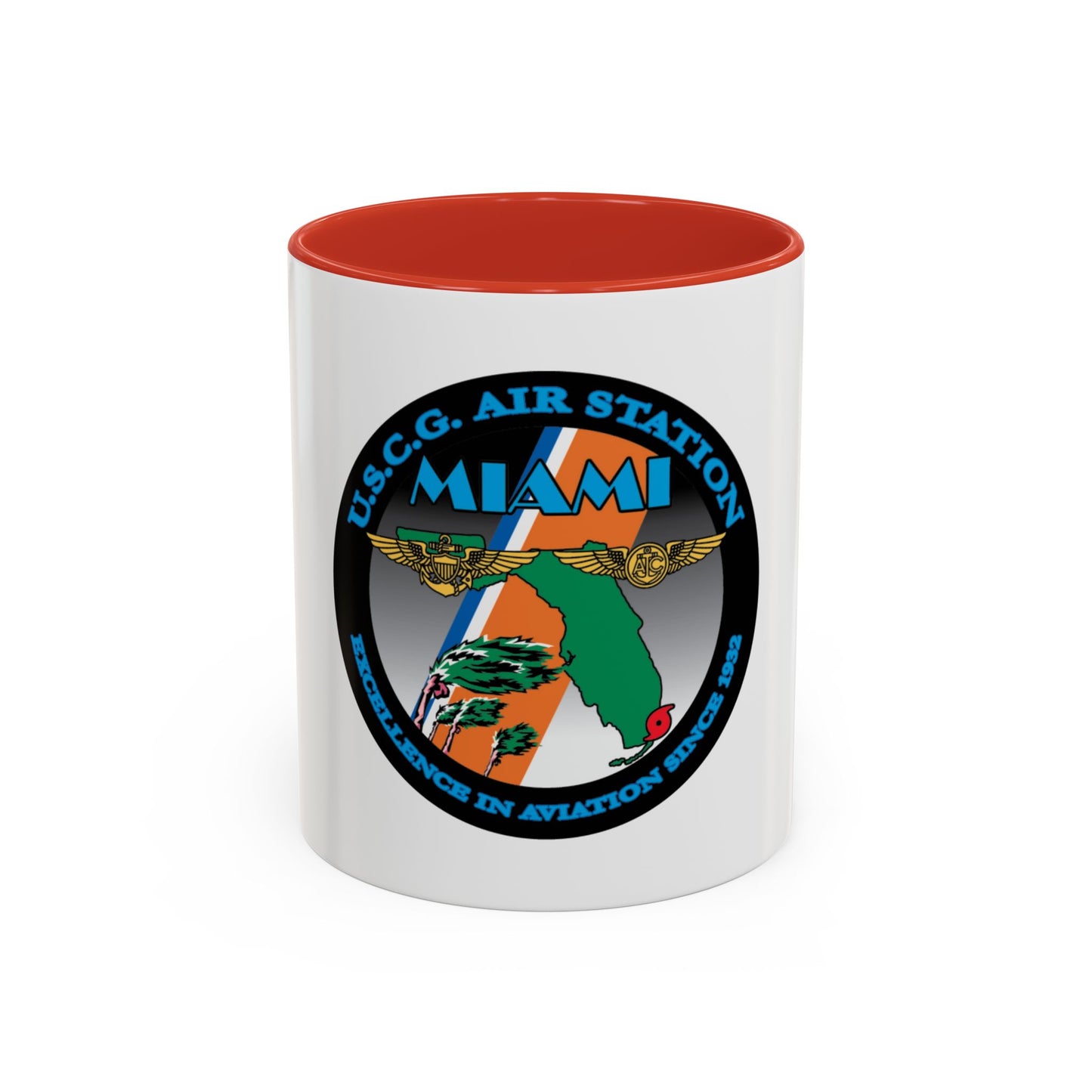 USCG Air Station Miami (U.S. Coast Guard) Accent Coffee Mug