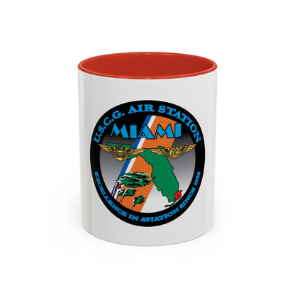 USCG Air Station Miami (U.S. Coast Guard) Accent Coffee Mug