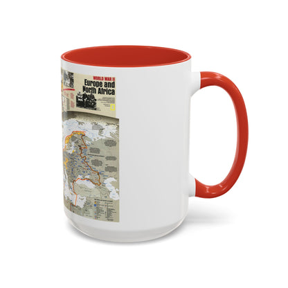 World War II- Europe and North Africa (1991) (Map) Accent Coffee Mug