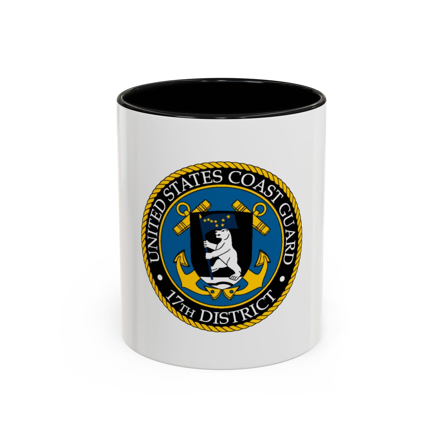 USCG 17th District (U.S. Coast Guard) Accent Coffee Mug