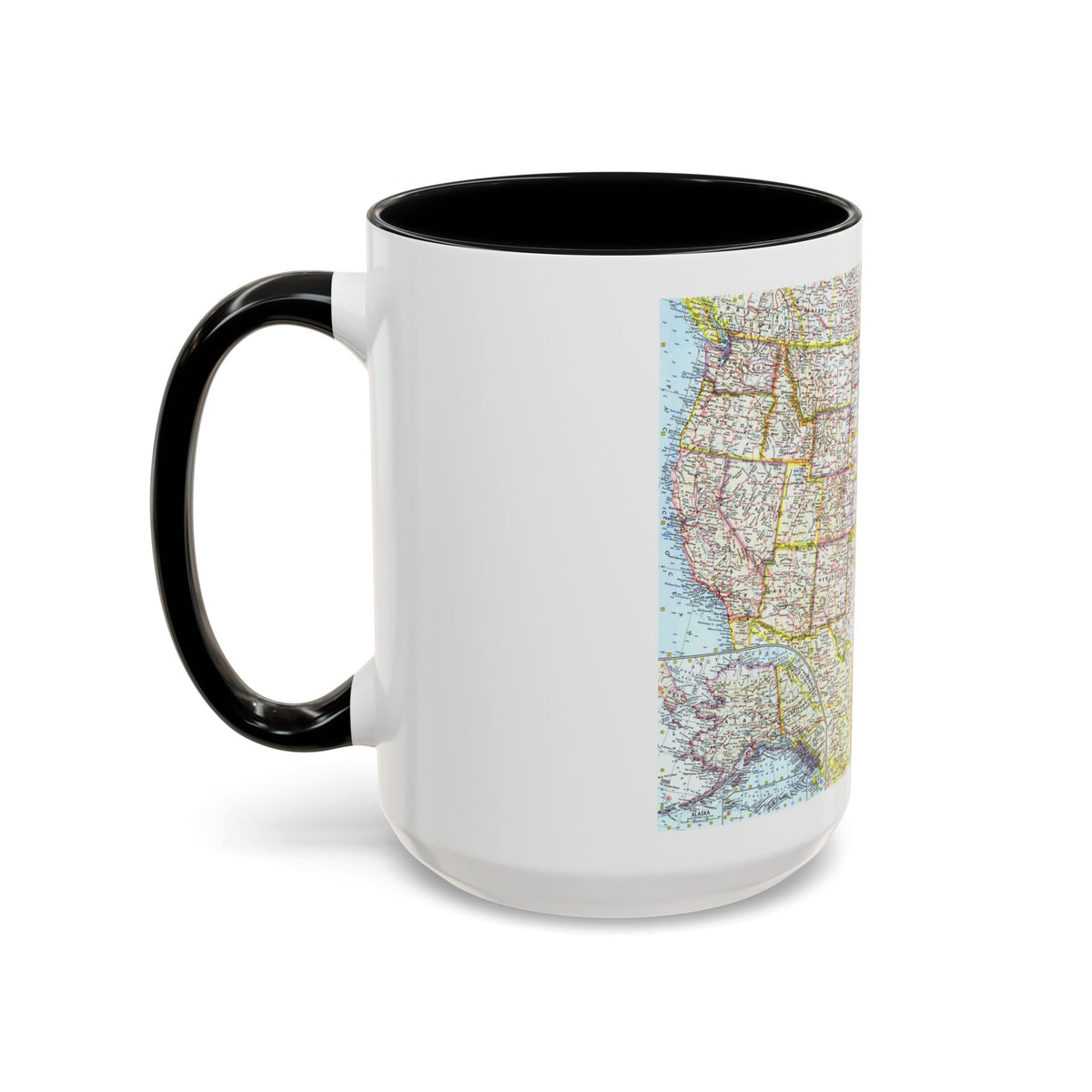 USA - The United States (1961) (Map) Accent Coffee Mug
