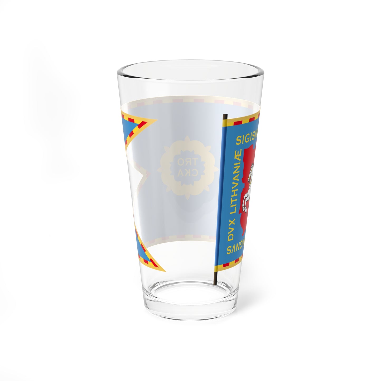 Flag of Trakai Voivodeship 1569-1795-1 (Belarus) (Coat of Arms) Pint Glass 16oz