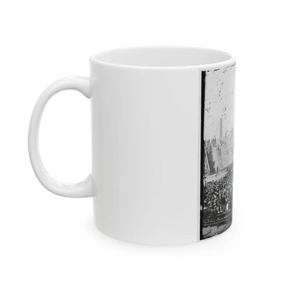 Charleston, S.C. Flag-Raising Ceremony, With Brevet Maj. Gen. Robert Anderson And Henry Ward Beecher Present (U.S. Civil War) White Coffee Mug-Go Mug Yourself