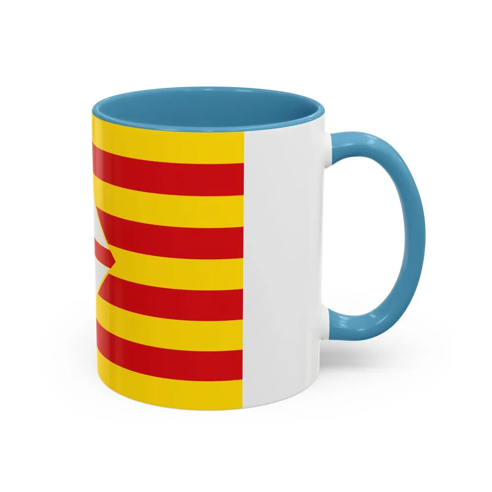 Flag of Barcelona - Accent Coffee Mug-Go Mug Yourself