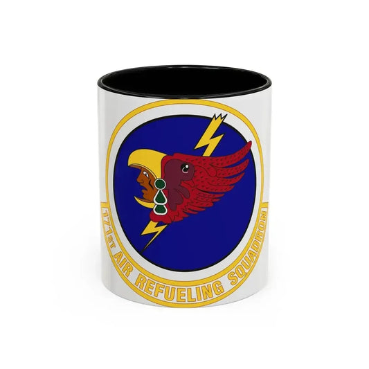 171st Air Refueling Squadron (U.S. Air Force) Accent Coffee Mug 11oz Black - Go Mug Yourself