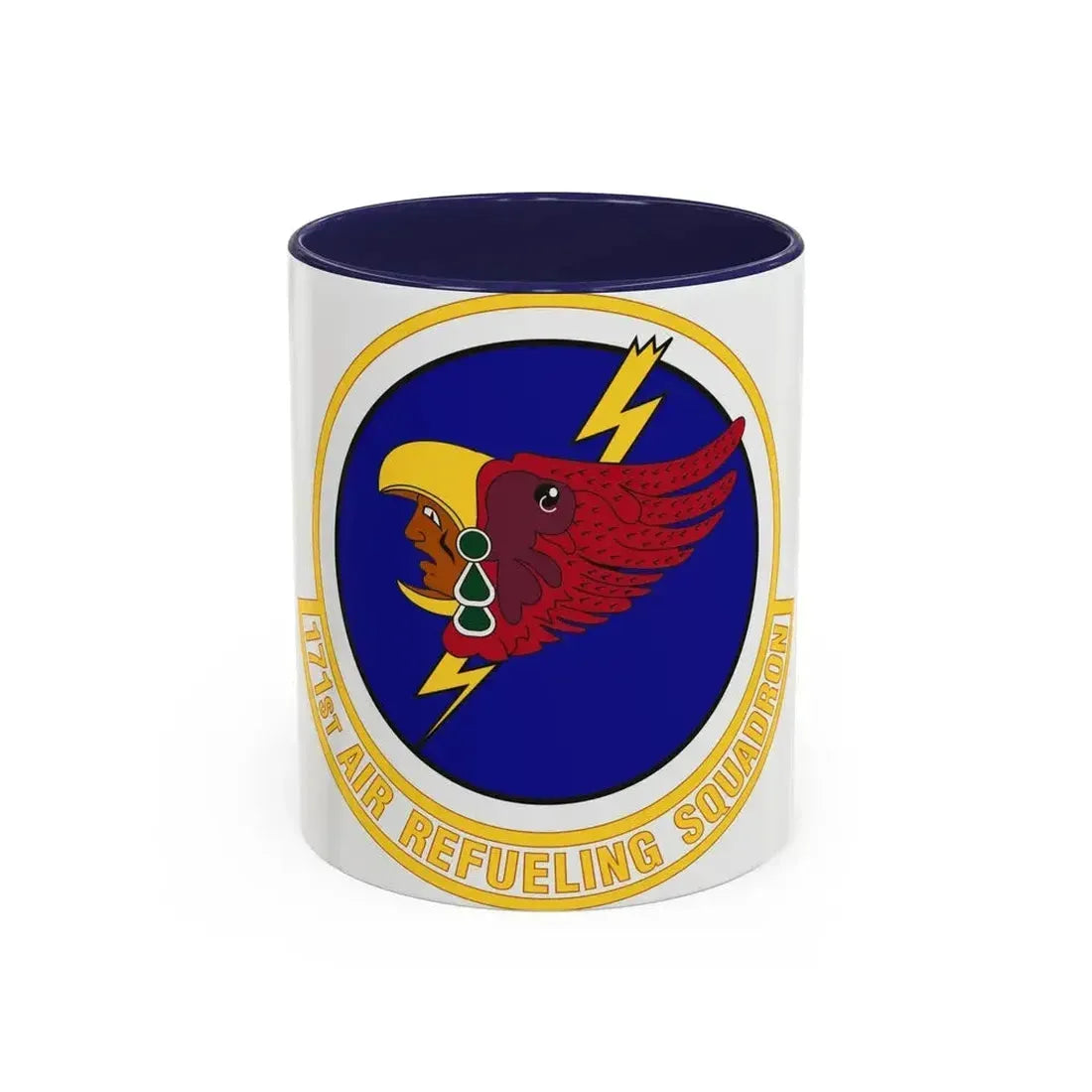 171st Air Refueling Squadron (U.S. Air Force) Accent Coffee Mug 11oz Navy - Go Mug Yourself