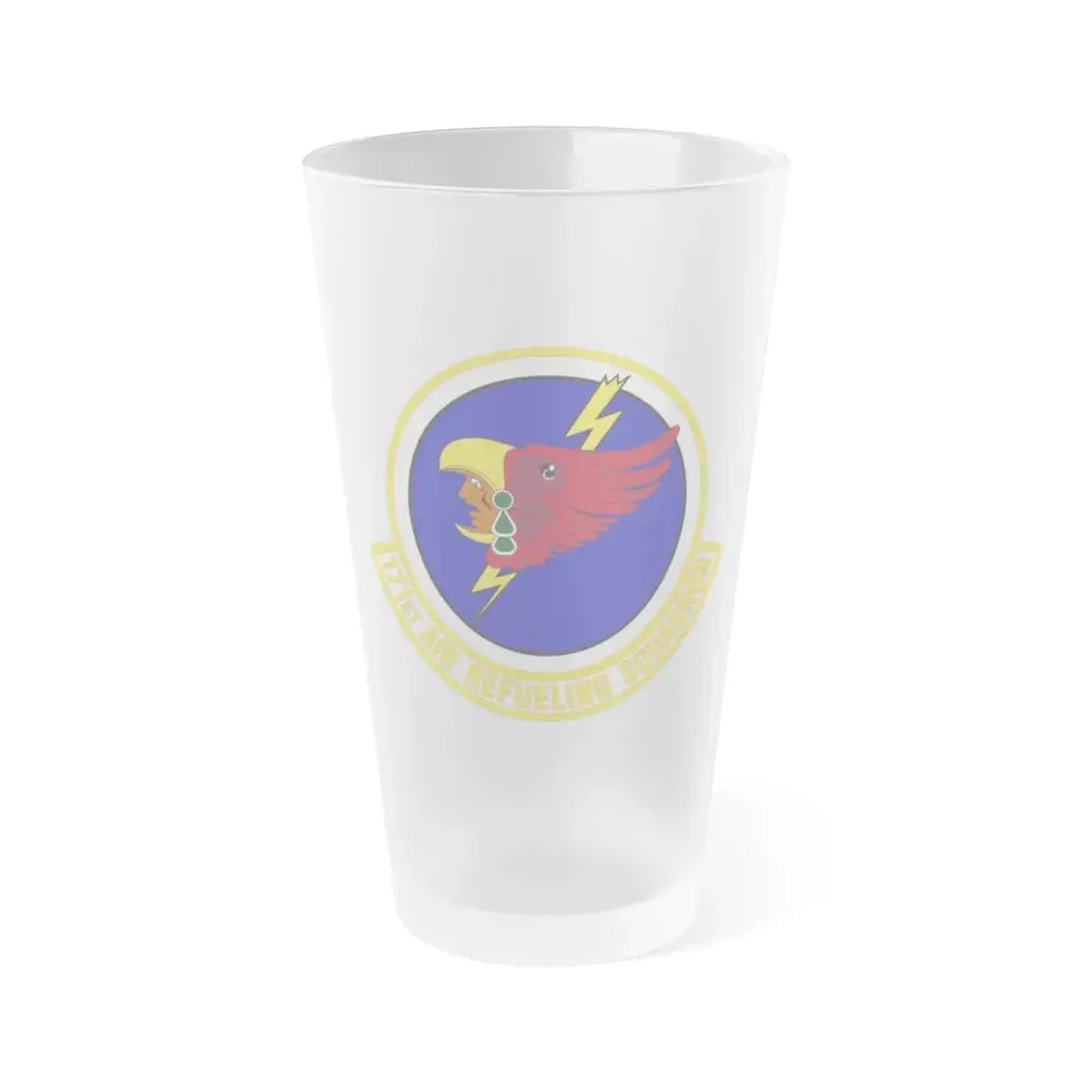 171st Air Refueling Squadron (U.S. Air Force) Frosted Pint Glass 16oz Default Title - Go Mug Yourself