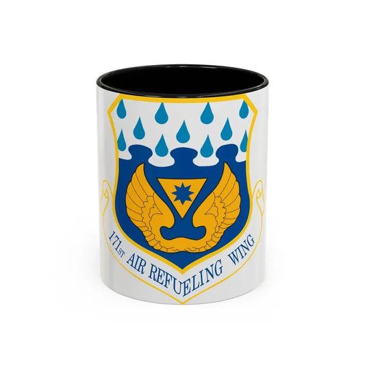 171st Air Refueling Wing (U.S. Air Force) Accent Coffee Mug 11oz Black - Go Mug Yourself