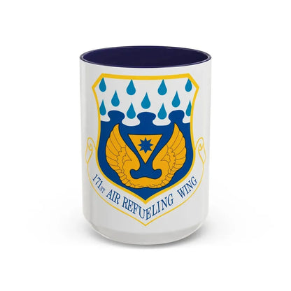 171st Air Refueling Wing (U.S. Air Force) Accent Coffee Mug 15oz Navy - Go Mug Yourself