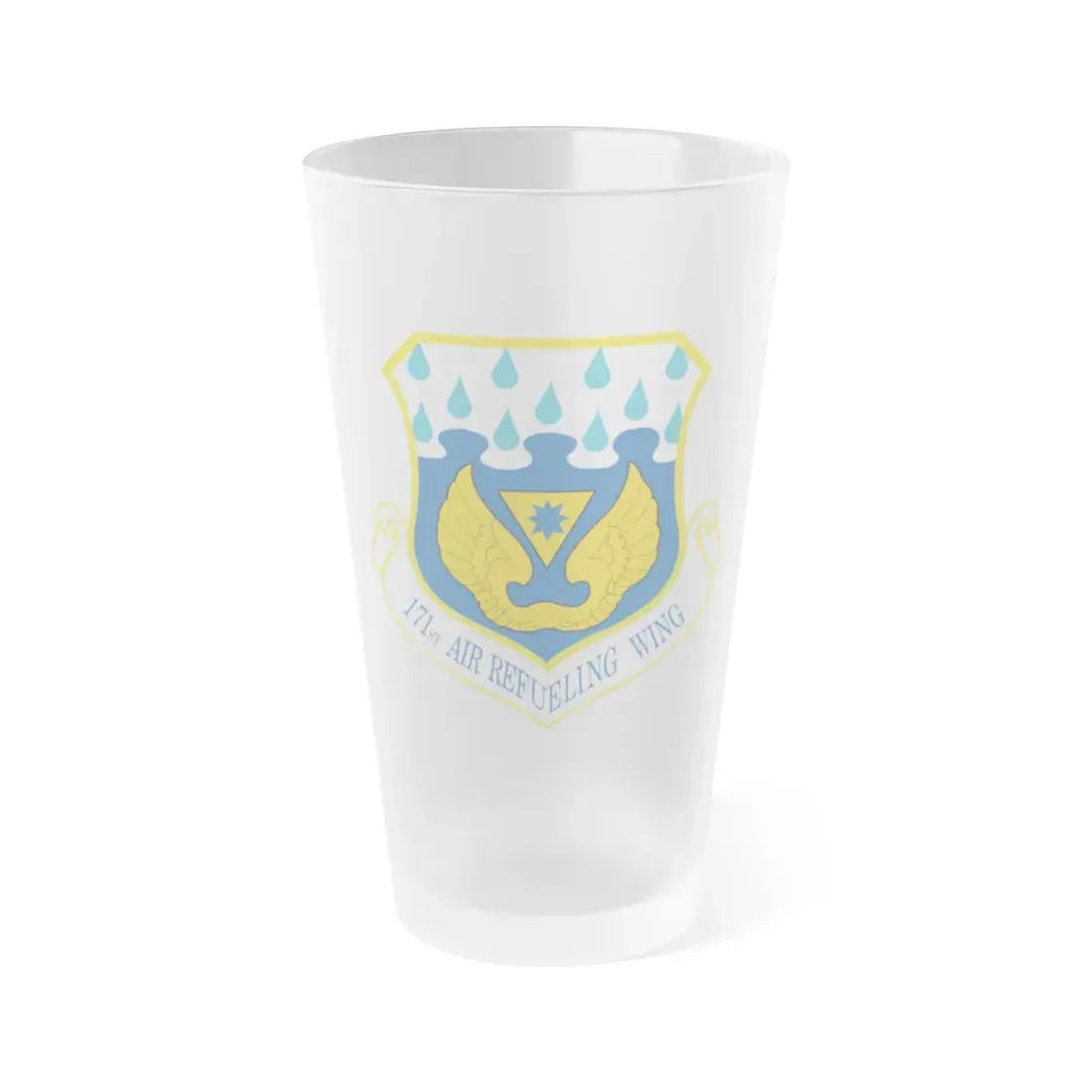 171st Air Refueling Wing (U.S. Air Force) Frosted Pint Glass 16oz Default Title - Go Mug Yourself
