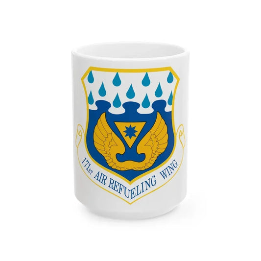 171st Air Refueling Wing (U.S. Air Force) White Coffee Mug 15oz - Go Mug Yourself