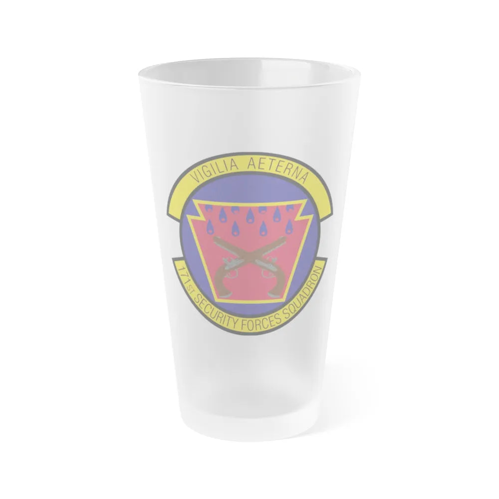 171st Security Forces Squadron (U.S. Air Force) Frosted Pint Glass 16oz-16oz-Frosted-Go Mug Yourself