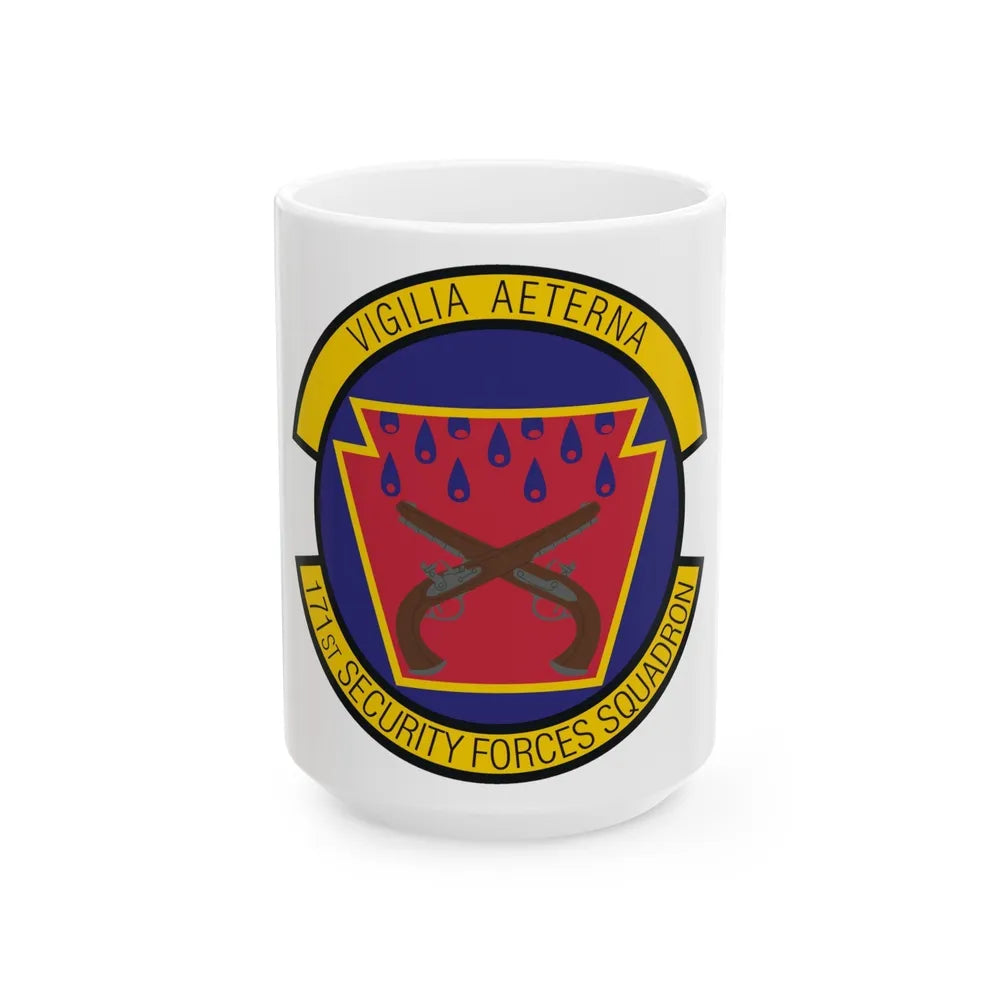 171st Security Forces Squadron (U.S. Air Force) White Coffee Mug-15oz-Go Mug Yourself