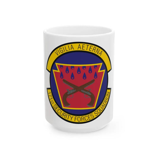 171st Security Forces Squadron (U.S. Air Force) White Coffee Mug-15oz-Go Mug Yourself