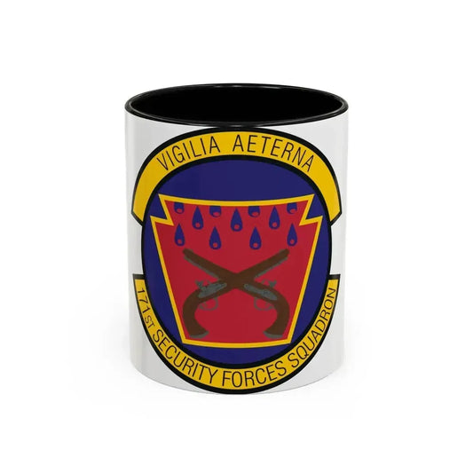171st Security Forces Squadron (U.S. Air Force) Accent Coffee Mug 11oz Black - Go Mug Yourself
