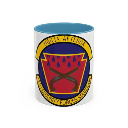 171st Security Forces Squadron (U.S. Air Force) Accent Coffee Mug 11oz Light Blue - Go Mug Yourself
