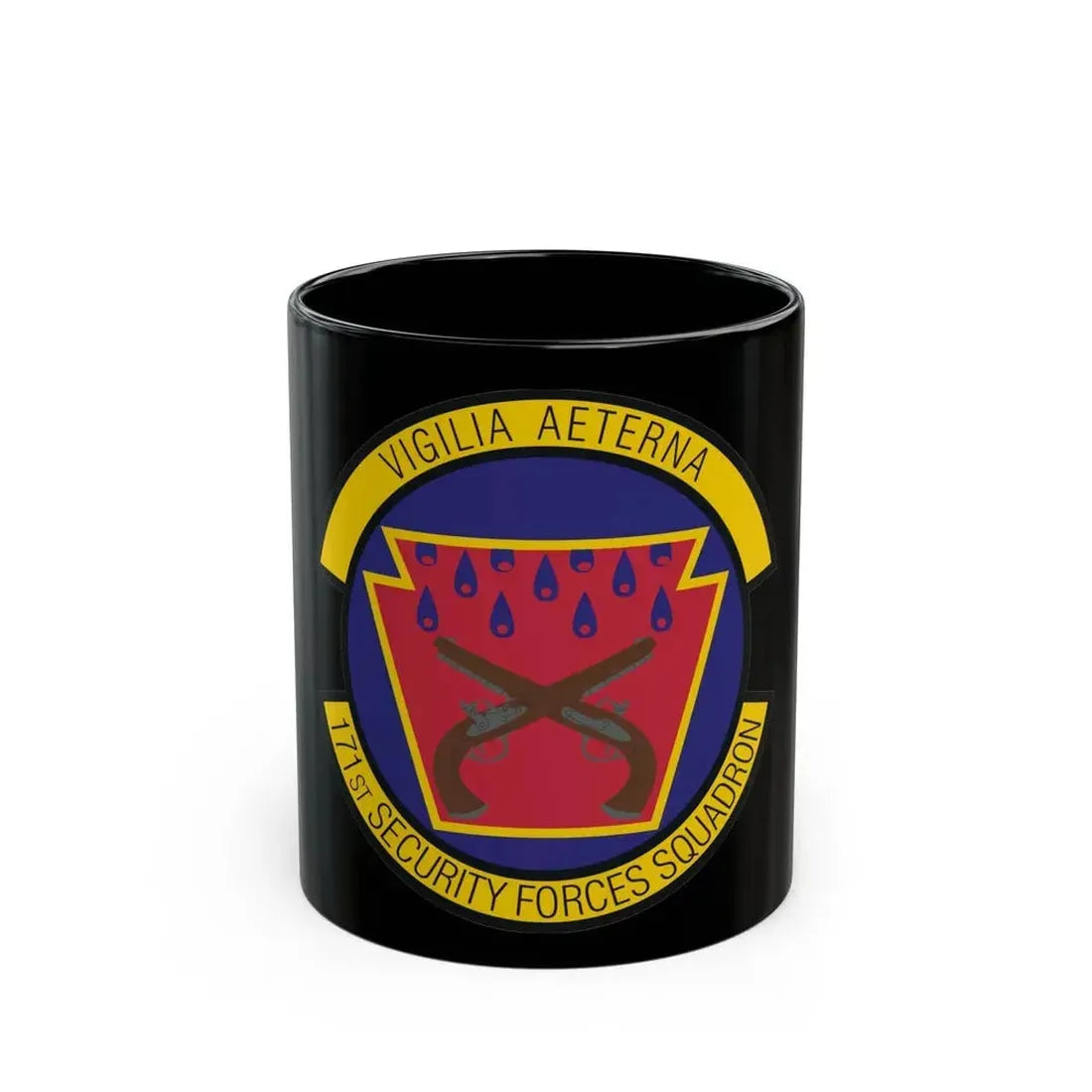 171st Security Forces Squadron (U.S. Air Force) Black Coffee Mug 11oz - Go Mug Yourself