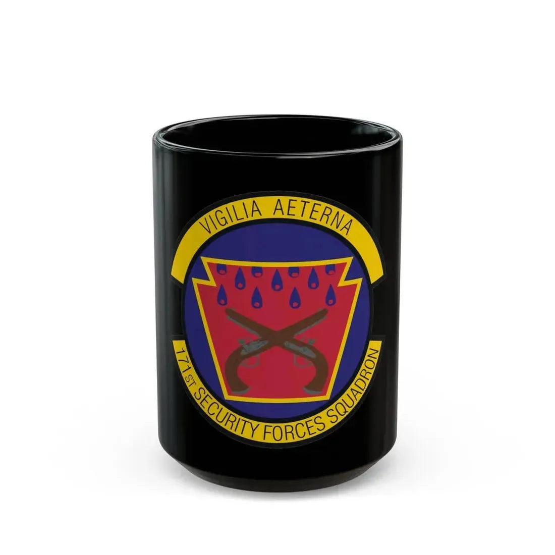 171st Security Forces Squadron (U.S. Air Force) Black Coffee Mug 15oz - Go Mug Yourself