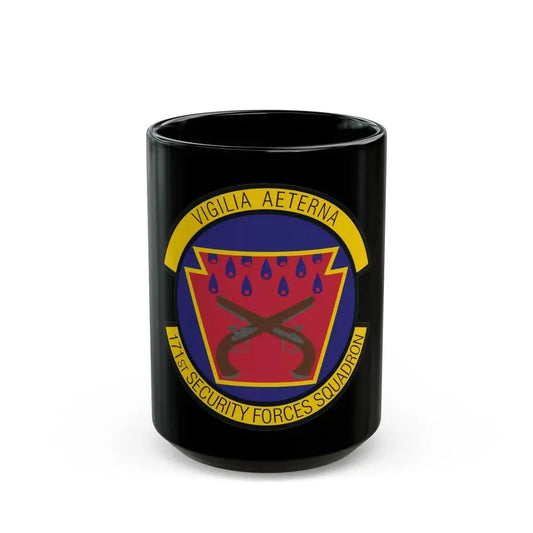 171st Security Forces Squadron (U.S. Air Force) Black Coffee Mug 15oz - Go Mug Yourself