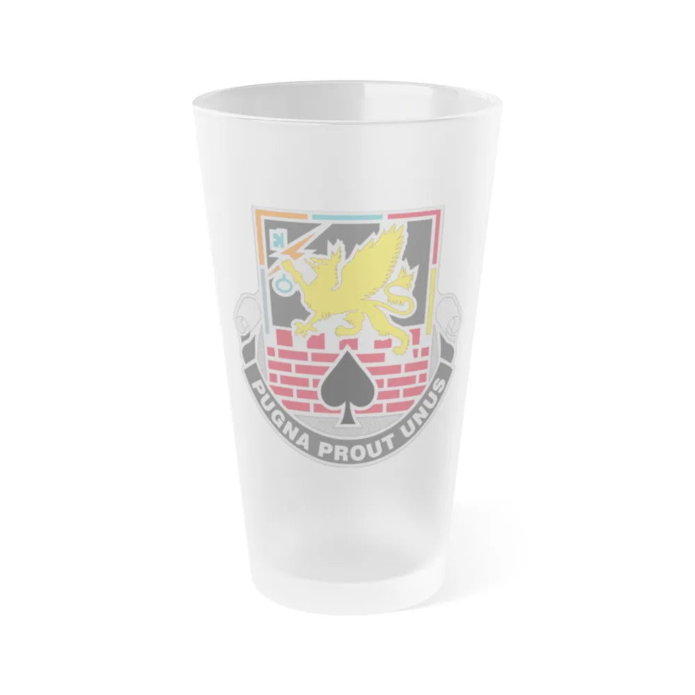 172 Engineer Battalion (U.S. Army) Frosted Pint Glass 16oz-Go Mug Yourself