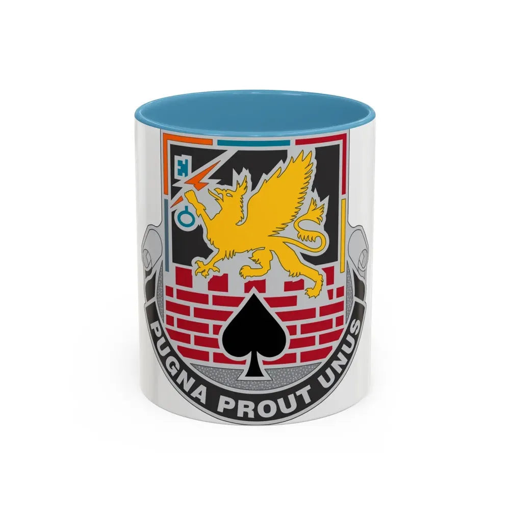 172 Engineer Battalion (U.S. Army) Accent Coffee Mug 11oz Light Blue - Go Mug Yourself