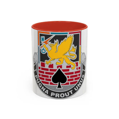 172 Engineer Battalion (U.S. Army) Accent Coffee Mug 11oz Red - Go Mug Yourself