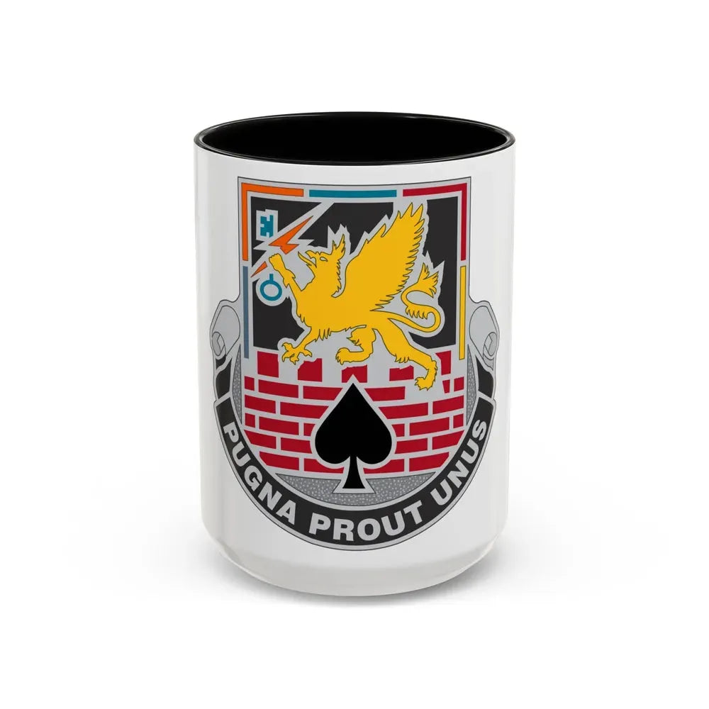 172 Engineer Battalion (U.S. Army) Accent Coffee Mug 15oz Black - Go Mug Yourself