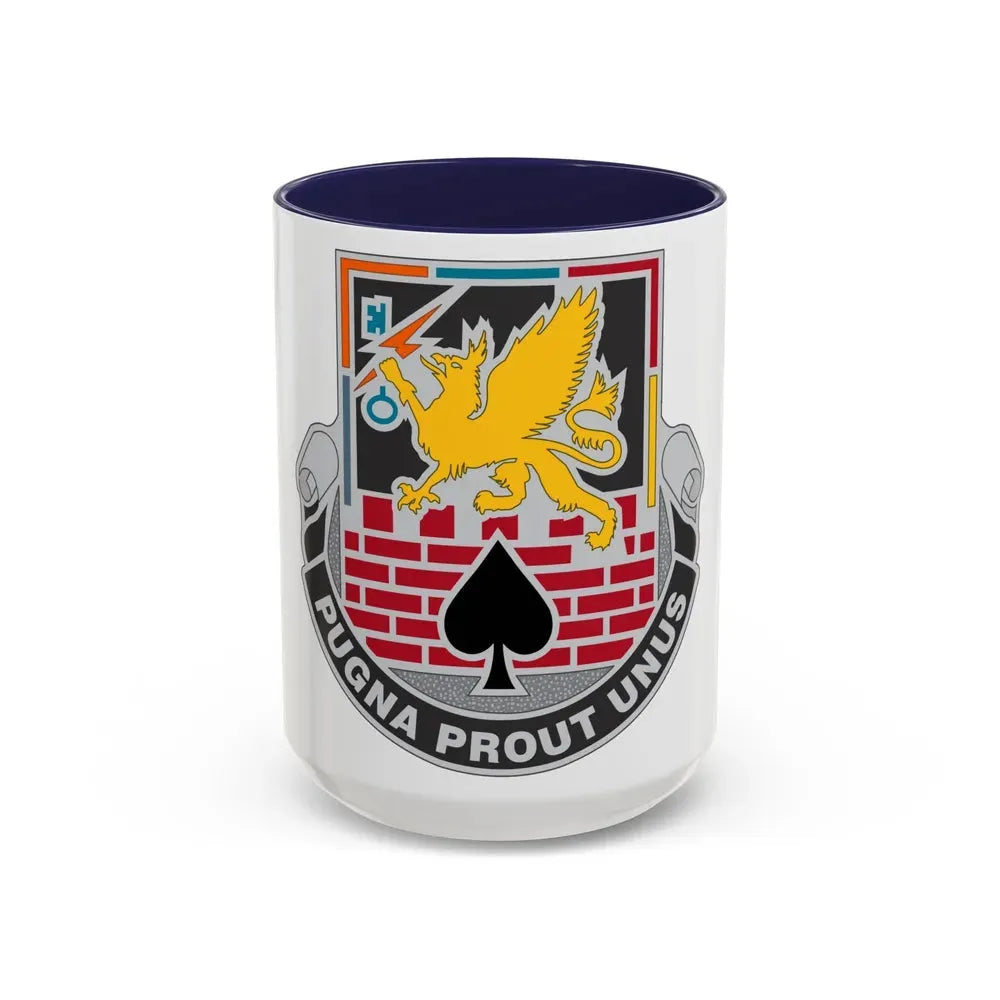 172 Engineer Battalion (U.S. Army) Accent Coffee Mug 15oz Navy - Go Mug Yourself