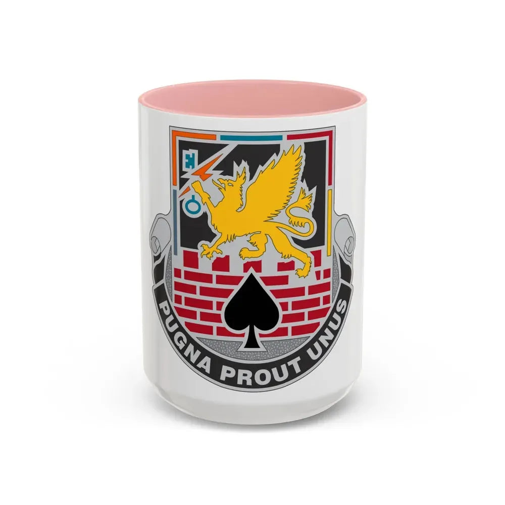 172 Engineer Battalion (U.S. Army) Accent Coffee Mug 15oz Pink - Go Mug Yourself
