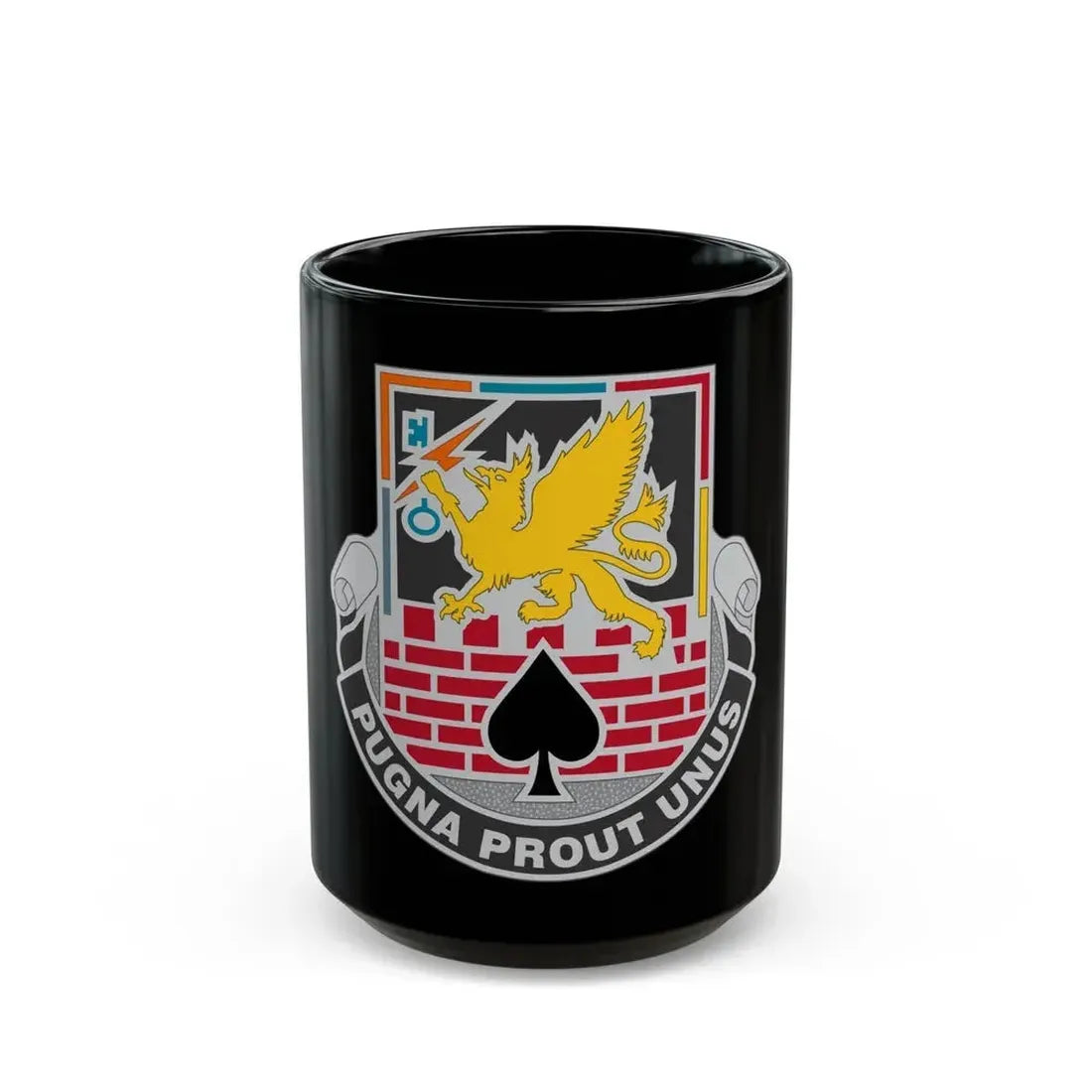 172 Engineer Battalion (U.S. Army) Black Coffee Mug 15oz - Go Mug Yourself