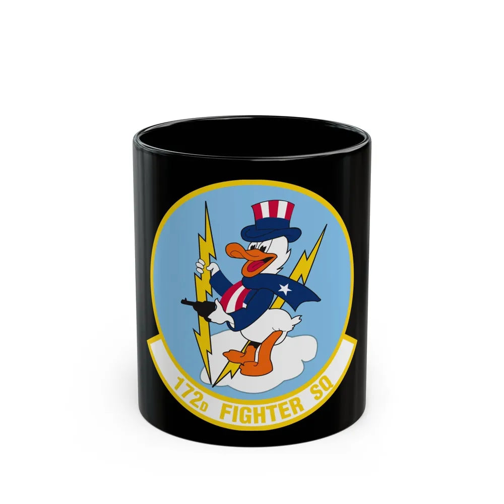 172 Fighter Squadron (U.S. Air Force) Black Coffee Mug-11oz-Go Mug Yourself