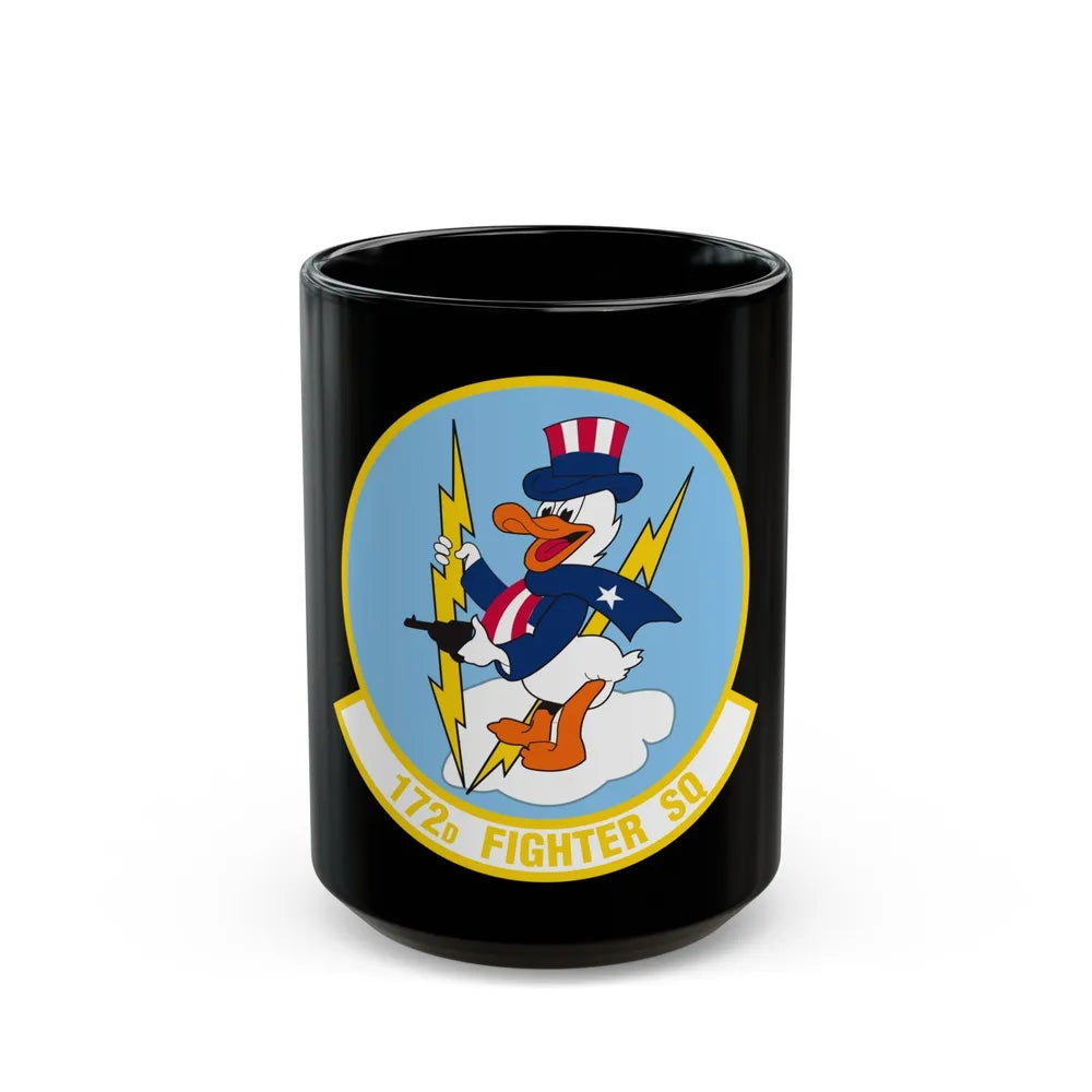 172 Fighter Squadron (U.S. Air Force) Black Coffee Mug-15oz-Go Mug Yourself