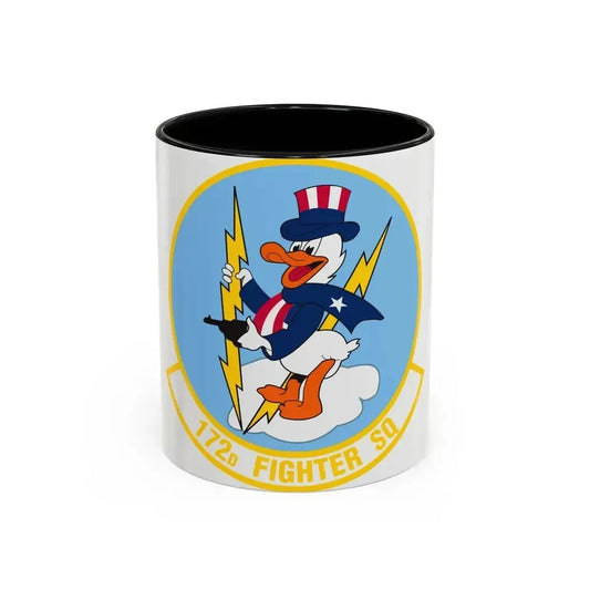 172 Fighter Squadron (U.S. Air Force) Accent Coffee Mug 11oz Black - Go Mug Yourself