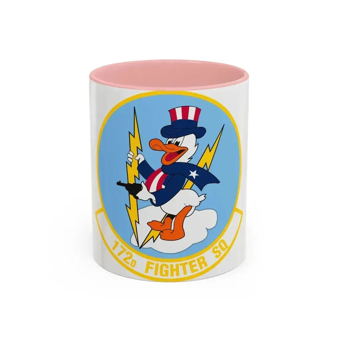 172 Fighter Squadron (U.S. Air Force) Accent Coffee Mug 11oz Pink - Go Mug Yourself