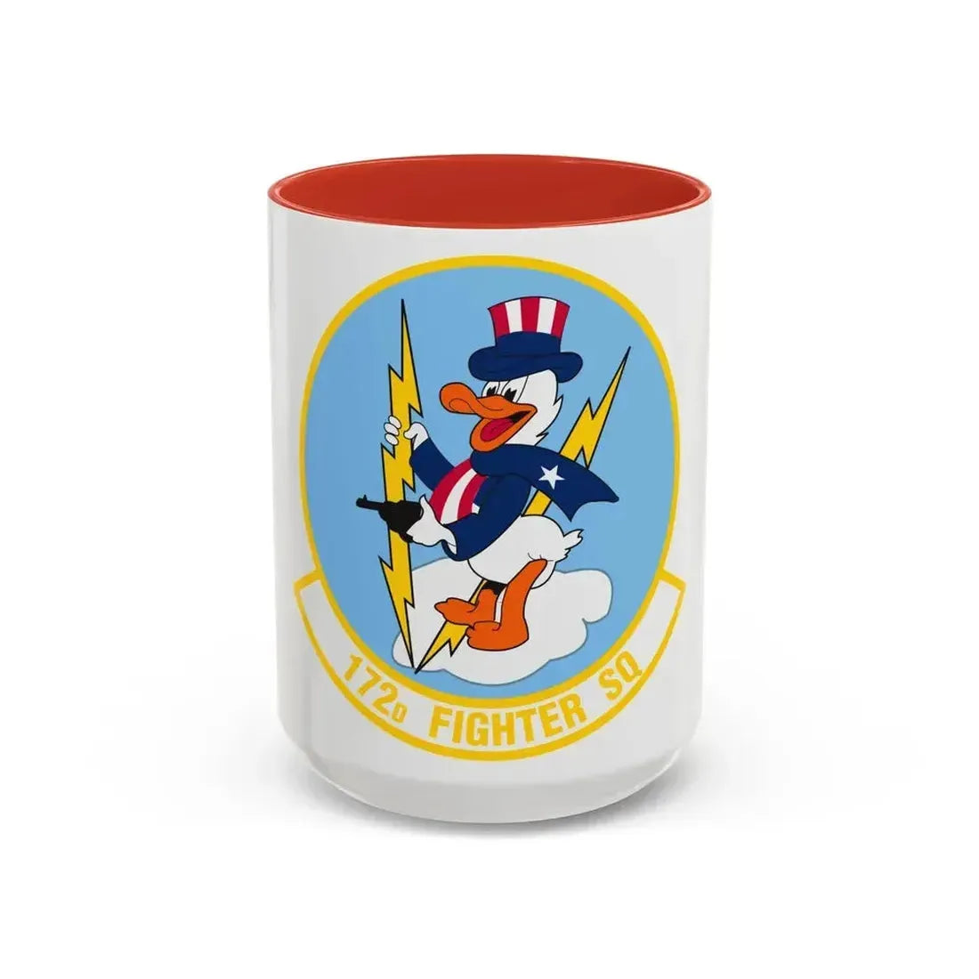 172 Fighter Squadron (U.S. Air Force) Accent Coffee Mug 15oz Red - Go Mug Yourself