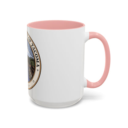 Seal of Tacoma WA - Accent Coffee Mug