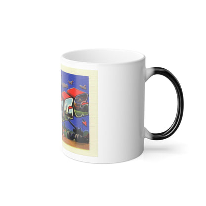 Greetings from Fort Bragg NC (Greeting Postcards) Color Changing Mug 11oz