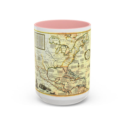 North America - Colonization and Trade (1977) (Map) Accent Coffee Mug