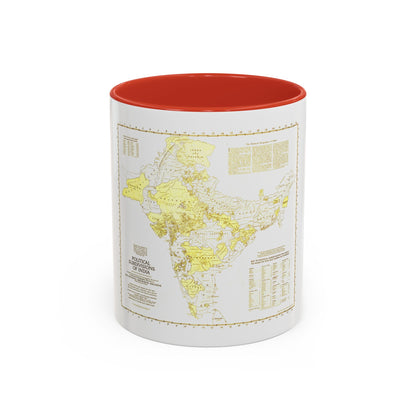 India - Political Subdivisions (1946) (Map) Accent Coffee Mug