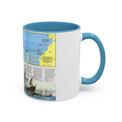 Americas - Where Did Columbus Discover America (1987) (Map) Accent Coffee Mug