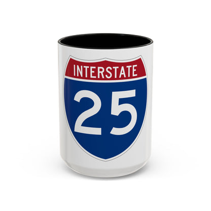 Interstate 25 (U.S. Highways) Accent Coffee Mug