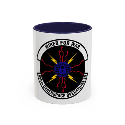 690 Cyberspace Operations Squadron AFSPC (U.S. Air Force) Accent Coffee Mug