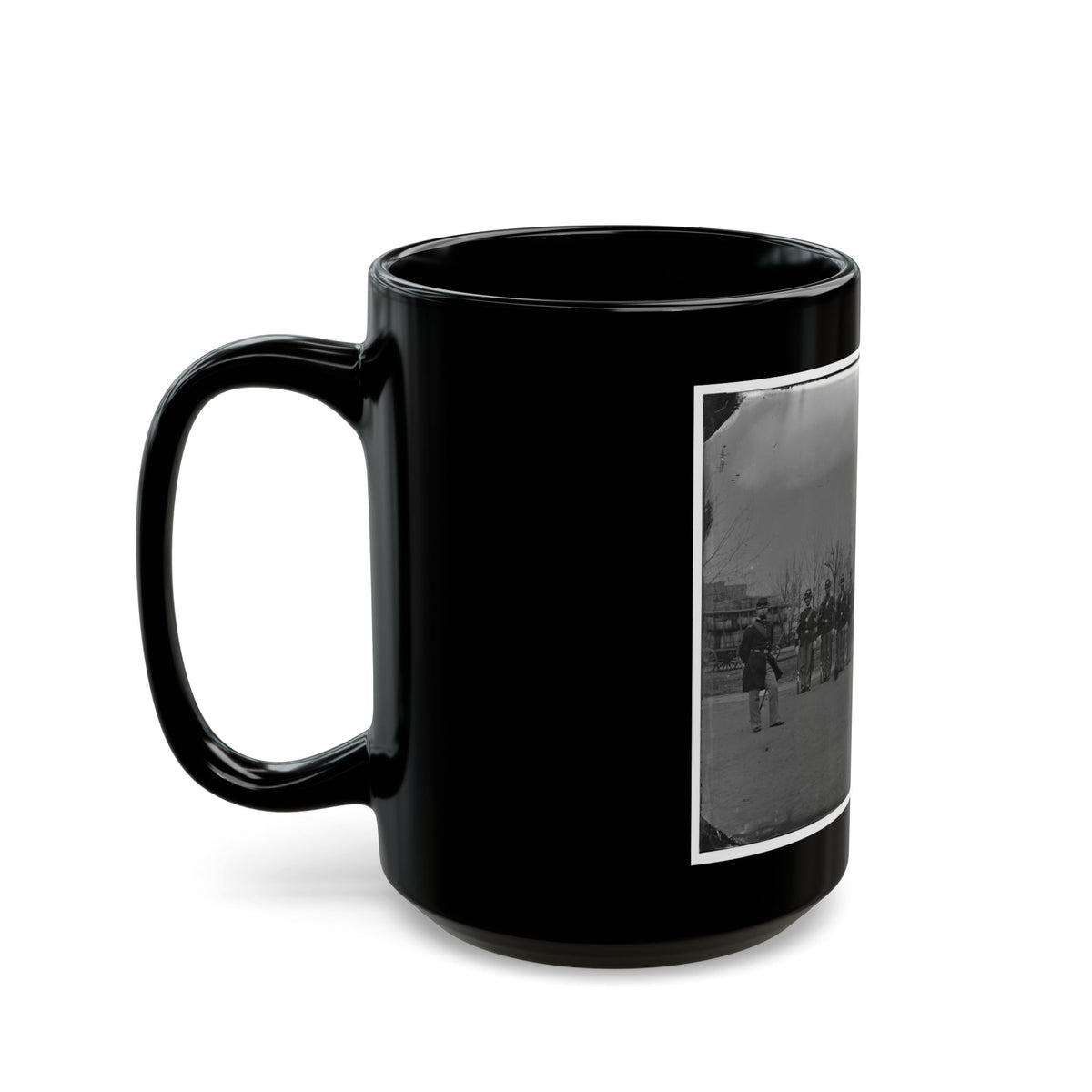 Washington, D.C. Noncommissioned Officers Of Company H, 10th Veteran Reserve Corps, At Washington Circle (U.S. Civil War) Black Coffee Mug
