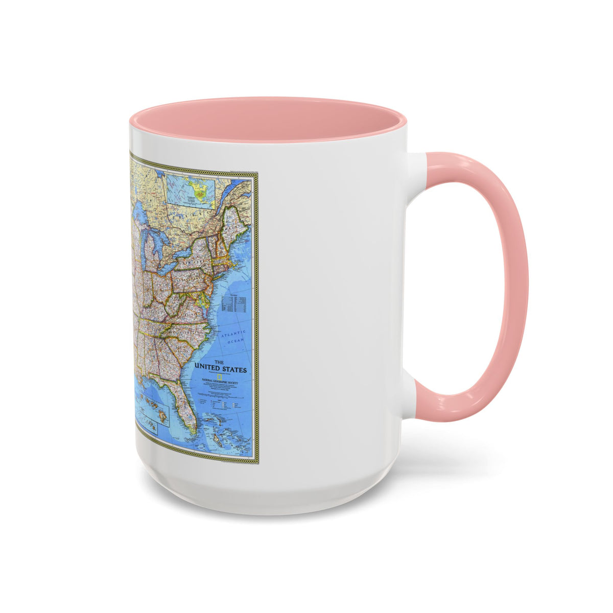 USA - The United States (1993) (Map) Accent Coffee Mug