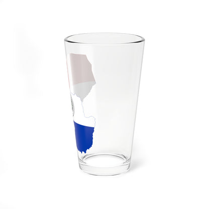 Flag-map of Paraguay (Paraguay) Pint Glass 16oz
